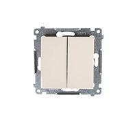 Kontakt-Simon DW5.01/41 - Interruttore elettrico, colore: bianco, in plastica, IP20, IP44, 250 V, 10 A, 75 mm