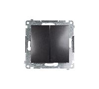 Kontakt-Simon DW5.01/48 - Interruttore elettrico, colore: Antracite, Plastica, IP20, IP44, 250 V, 10 A, 75 mm)