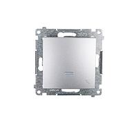 Kontakt-Simon DW6L.01/43 - Interruttore elettrico, in plastica, IP20, IP44, 250 V, 10 A, 75 mm, colore: Argento