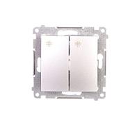 Kontakt-Simon DW7/2.01/43 Interruttore elettrico Argento - Accessorio Coltello elettrico, in plastica, IP20, 250 V, 10 A, 75 mm