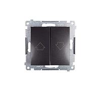 Kontakt-Simon DZP1.01/48 - Interruttore elettrico Pushbutton Switch, colore: antracite - Accessorio per coltello elettrico (Pushbutton Switch, Antracite, in plastica, IP20, IP44, 250 V, 10 A)