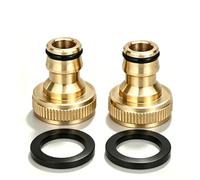 Kontazmi 2 raccordi rapidi in ottone da 3/4", filettatura interna per rubinetto, connettore per rubinetto, compatibile con sistema a innesto Gardena, utilizzabile per giardino, casa, agricoltura