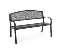 KONTE.DESIGN Panca LIZETTE a 2 posti in acciaio antracite