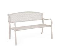 KONTE.DESIGN Panca LIZETTE a 2 posti in acciaio beige