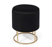 KONTE.DESIGN Pouf contenitore POLINA in Velluto Nero