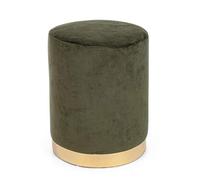 KONTE.DESIGN Pouf LUCILLA, tessuto effetto velluto Forest
