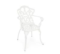 KONTE.DESIGN Set di 2 sedie con braccioli VICTORIA in alluminio bianco