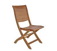 KONTE.DESIGN Set di 2 Sedie MALI con Braccioli in Legno di Acacia Pieghevoli