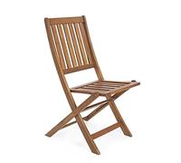 KONTE.DESIGN Set di 2 Sedie MALI in Legno di Acacia Pieghevoli