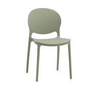 KONTE.DESIGN Set di 2 sedie SANTA CRUZ in polipropilene verde, impilabili