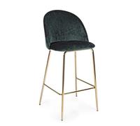 KONTE.DESIGN Set di 2 Sgabelli Bar CARRY Verde Scuro