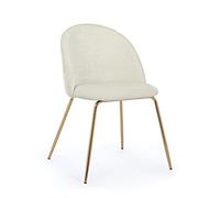 KONTE.DESIGN Set di 4 Poltroncine TANYA in Velluto Bianco