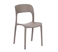 KONTE.DESIGN Set di 4 sedie FUERTEVENTURA in polipropilene tortora