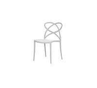 KONTE.DESIGN Set di 4 sedie LONG ISLAND in policarbonato Bianco, 46x49x81 cm