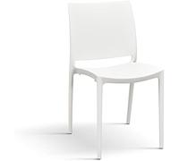 KONTE.DESIGN Set di 4 Sedie NORTH BEACH in Polipropilene Bianco