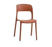 KONTE.DESIGN Set di 4 sedie SOUTH BEACH in polipropilene terracotta, impilabili