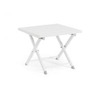 KONTE.DESIGN Tavolino TAYLOR in alluminio bianco, pieghevole