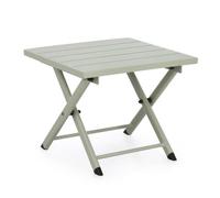 KONTE.DESIGN Tavolino TAYLOR in alluminio verde chiaro, pieghevole