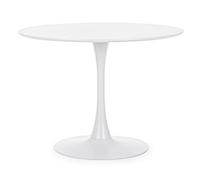 KONTE.DESIGN Tavolo BLOOM Bianco Diametro 100 Altezza 75 cm