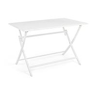 KONTE.DESIGN Tavolo ELIN Pieghevole Bianco 110x70 cm