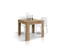 KONTE.DESIGN Tavolo LIPARI finitura rovere, allungabile a libro 90×90 cm - 180×90 cm