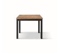 KONTE.DESIGN Tavolo POSITANO in legno effetto rovere e gambe antracite, allungabile a libro 90x90 cm - 180x90 cm
