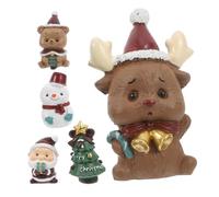 KONTONTY 1 set Decorazioni Natalizie Resina per Torte Miniature Natale e Pupazzo per Decorazioni Festive e Micro