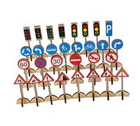 KONTONTY 1 set di segnali stradali per bambini per segnaletica stradale firmare barriere stradali modello barricata 30 pezzi