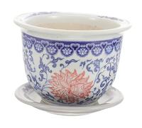 KONTONTY 1 Set di Vasi da Fiori in Ceramica Piccoli Vasi da Fiori con Drenaggio Sottovaso in Argilla E Terracotta Piante da Giardino Vasi Decorativi Vivaio Vaso per Cactus da