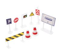 KONTONTY 1 Set Giocattolo del Segnale Stradale Ornamento del Giocattolo dei segnali stradali Segnale Stradale Portatile per Stradale Giocattolo da Strada Segni di Strada