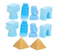 KONTONTY 1 Set Miniature Modelli Monumenti Famosi Torre Pendente Pisa Scultura Piramide Figure Pilastri Romani Arco Decorazioni Ambienti Case Delle Bambole