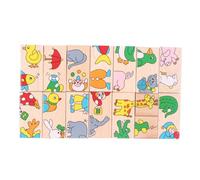 KONTONTY 1 Set Puzzle Animali Legno Educativo Montessori Sviluppo Della Coordinazione Mano Occhio per Compleanni e Attività