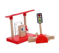 KONTONTY 1 Set Stazione Servizio Diy con Stradali e Accessori per Giocattoli Stimola Creatività e Nei Interattivo per Scenari Ferroviari e Automobilistici