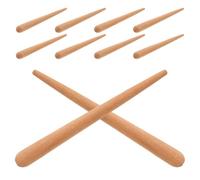 KONTONTY 10 Bastoncini ritmici per Bambini, Strumento a percussione in Legno Naturale, Bastoncini ritmici in Legno Duro, Strumenti Guiro per l'educazione Musicale interattiva