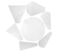 KONTONTY 10 Pezzi Righello per Trapuntatura in Acrilico, Sagome Assortite | Linee di Scala Integrate, Superficie Trasparente e Liscia, Aiuta a Mantenere Spaziatura Uniforme