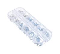 KONTONTY 100 Pezzi Ganci Occhio di Pecora Zincato Blu Viti Sfera Resistenti Alla Multiuso con Scatola Portaoggetti Facili da Installare per Fissaggi e Appendimenti