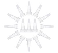 KONTONTY 100 Pezzi Tappi per Fiale in Plastico Trasparente a Forma di Tromba per Bottiglie di Essenza, Portatili e Antipolvere, per Casa e Campeggio