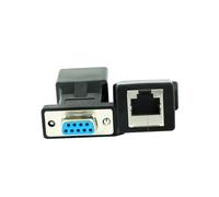 KONTONTY 2 Pezzi Convertitore Vga a Rj45, Adattatore Estensore per Cavo di Rete, Pvc Nero, Plug And Play per Monitor e Tv Lcd