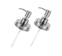 KONTONTY 2 Pezzi Dosatori Acciaio Inossidabile per Mason Jar Tappi per Dispenser Lozione Accessori per Bagno Facili da Usare e Compatibili con Diverse Stanze Colore