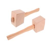 KONTONTY 2 Pezzi Martello in di Faggio per Ghiaccio e Falegnameria Mazzuolo Manuale Robusto per Bar e Casa Mallet Artigianale Multifunzione con Finitura Liscia Strumento Portatile per