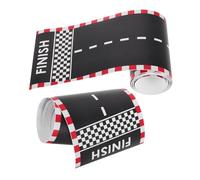 KONTONTY 2 Pezzi Nastri Pista Stradale per Giocattoli Adesivi Stradali Facili da Applicare e Rimuovere Decorazioni per Feste di Compleanno con Tema Corse Auto