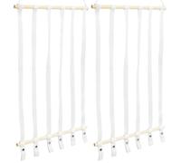 KONTONTY 2 Pezzi Organizer da Parete per Fiocchi Chioma Bambina, Base Ampia | Fori Fitti per Appendere Accessori, Grande Capienza, Facile Accesso, Bianco per Camera Ragazza e Toeletta