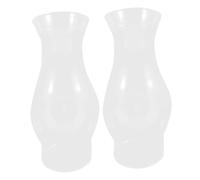 KONTONTY 2 Pezzi Paralumi Vetro per Lampade Olio Ricambio Antico per Lampade Retro Trasparenti Eccellente Diffusione Della Luce Cherosene