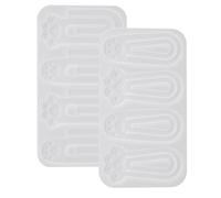 KONTONTY 2 Pezzi Stampo Segnalibro in Silicone Gatto Morbido e Resistente per Resina Cera e Facile da Pulire Accessorio Artigianale per Insegnanti e Scrapbooking