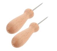 KONTONTY 2 Pezzi Utensili Ceramica Manico Legno Faggio Punteruolo Perforatore Argilla Polimerica Scultura Ceramica Fai da Te Artigianato Studio Didattico