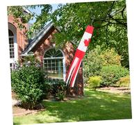 KONTONTY 2 Pezzi Windsock Decorativo Canada in Leggero per Cortile e Appendibile e Vento Movente per Decorazioni e