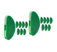 KONTONTY 2 Set Fissatore di Vite Pianta da Palo Dell'impianto Clip di Piante Fito Fissatore di Foglie Verdi Clip di Fissaggio per Viti da Parete Plastica Verde 8 Pezzi * 2
