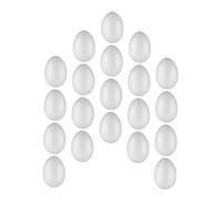 KONTONTY 20 Pezzi Uova Polistirolo per Decorazioni Pasquali Uova Craft per Pittura e DIY Materiale Schiuma Durevole Leggere e Facili da Colorare per Feste