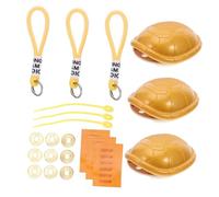 KONTONTY 3 Feng Shui Turtle Shell Decor Vintage I Ching Divination Toy for Health Wealth Detailed Texture Fortune Party Game Ornament