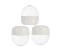 KONTONTY 3 Pezzi Contenitore per Spugnetta Cosmetica, Porta Spugnetta Portatile, Bianco, Plastica, Antipolvere, Traspirante, per Viaggio, Donna e Ragazza
